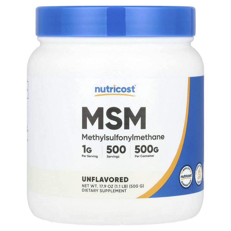

Nutricost, MSM, Unflavored, 17.9 oz (500 g)