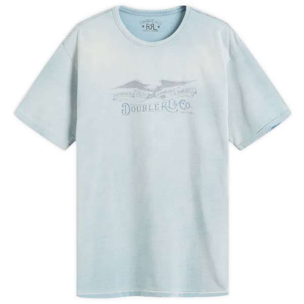 

Футболка с принтом орла RRL Rrl By Ralph Lauren, Washed Indigo