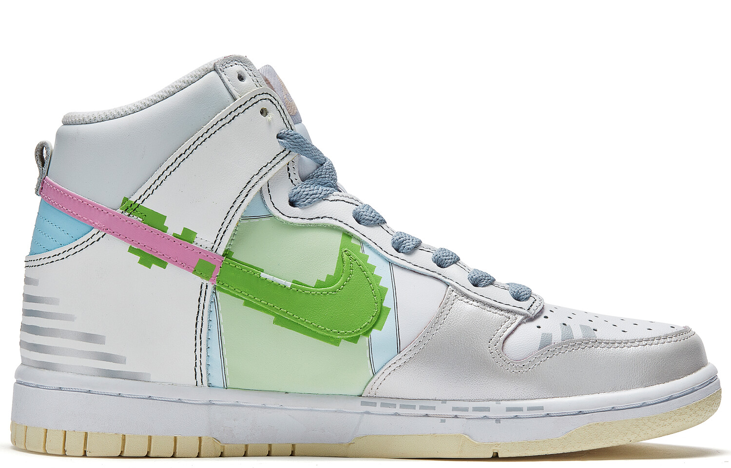 

Мужские кроссовки для скейтбординга Nike Dunk, Silver-green-blue