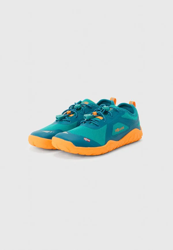 Унисекс походные ботинки skanden для ходьбы босиком Trollkids, Sea Green/Lagoon Green/Sahara Sunset — фото 2
