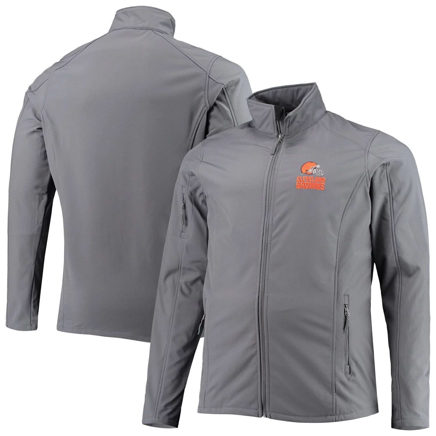 

Мужская куртка Dunbrooke Grey Cleveland Browns Big & Tall Sonoma Softshell с молнией во всю длину