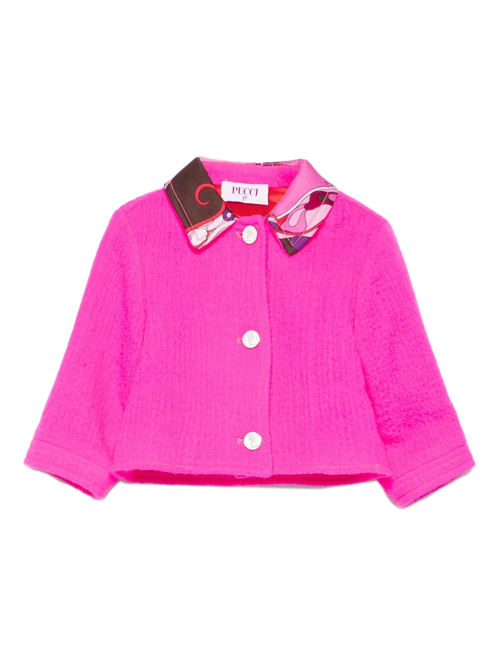 

Жакет с контрастным воротником PUCCI Junior, розовый
