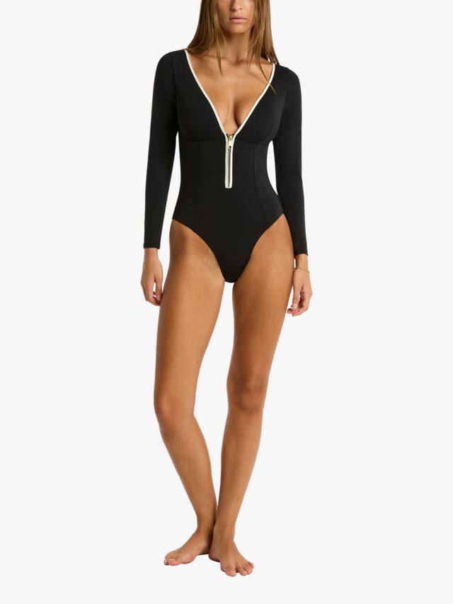 

Байлон купальник с длинными рукавами Sea Level, Black