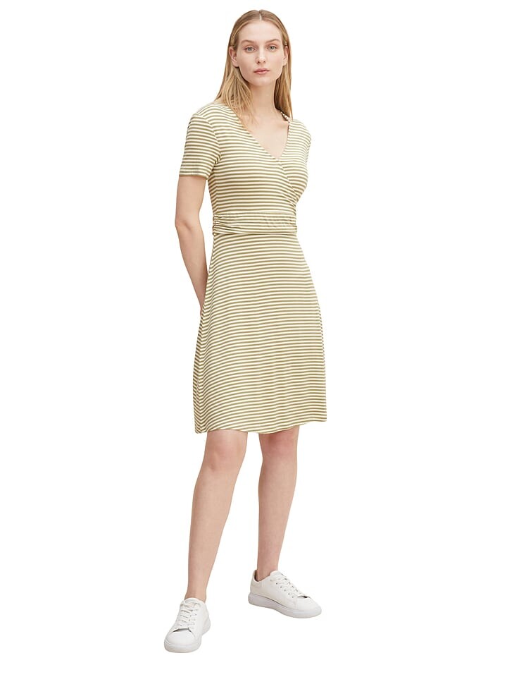 

Короткое платье Tom Tailor, цвет beige/weiß