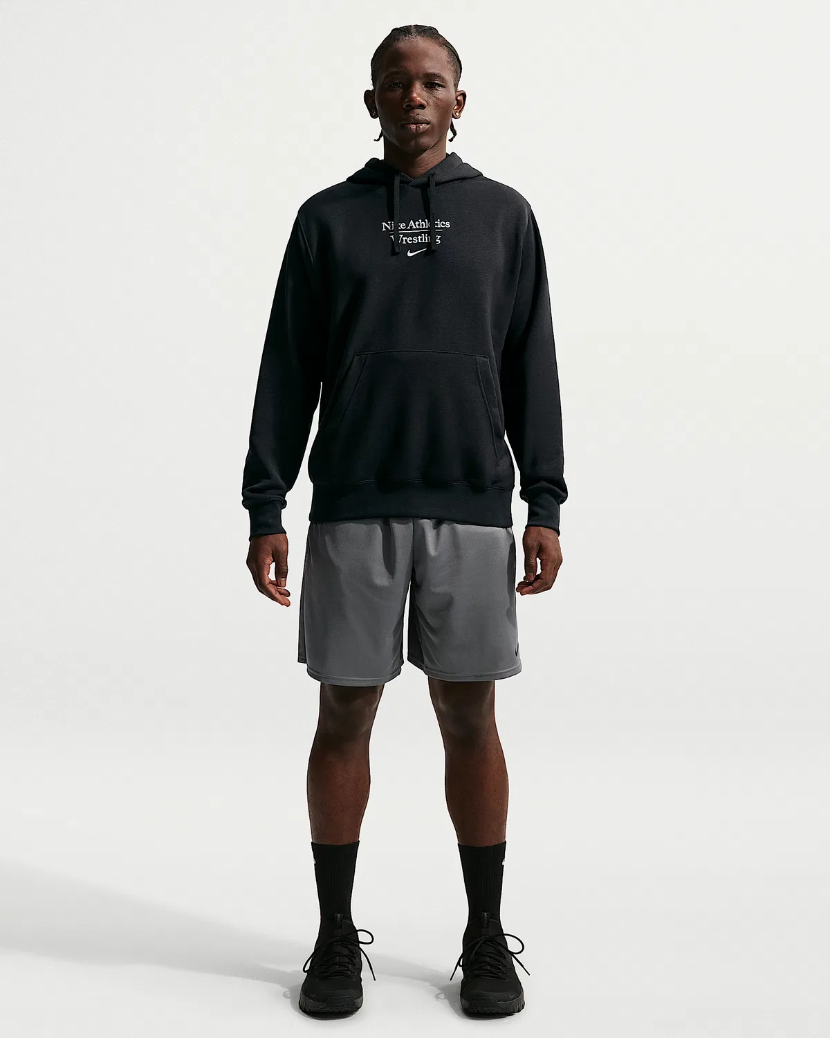 Мужская толстовка с капюшоном Nike для борьбы, Black — фото 4