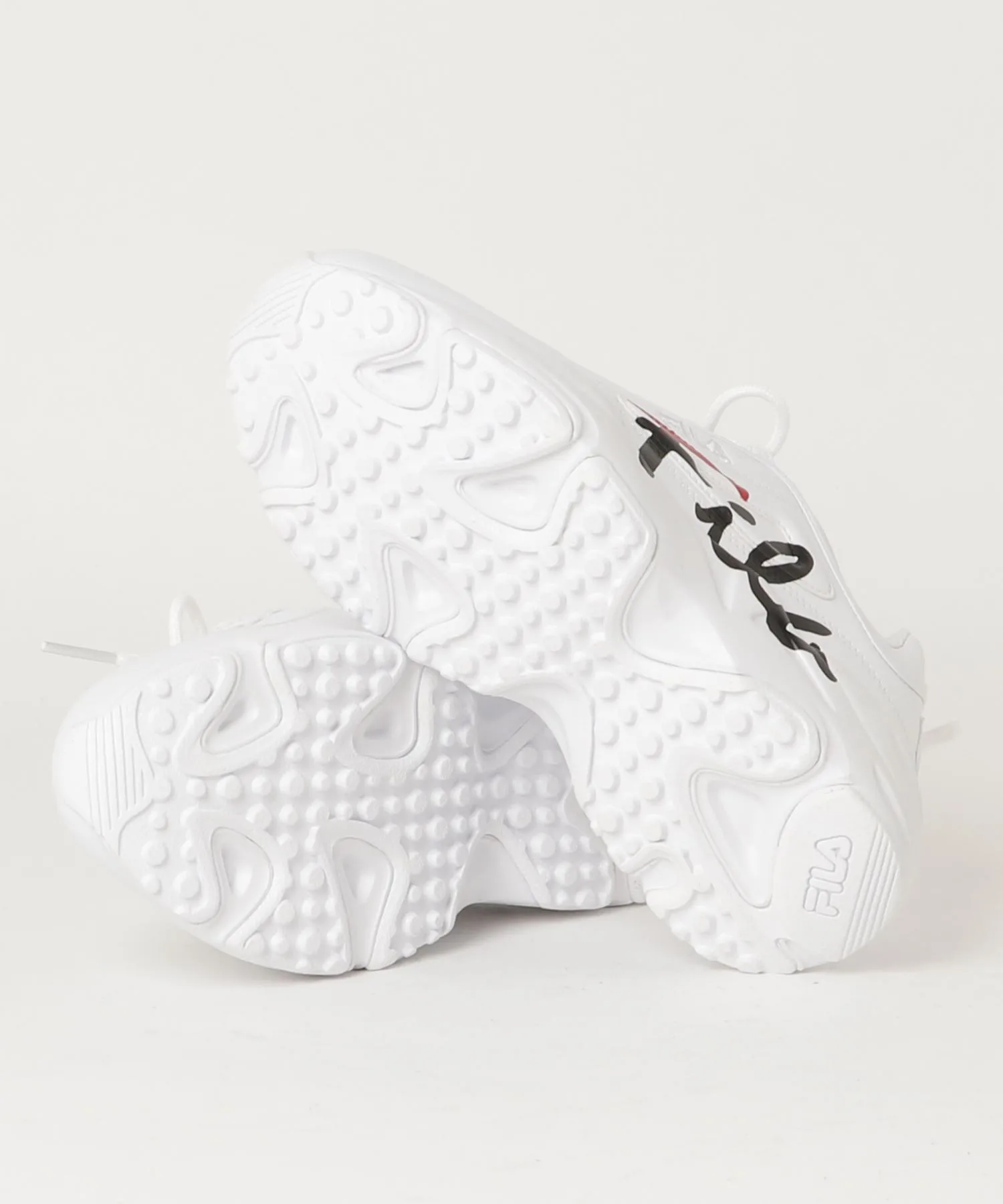 Кроссовки FILA DISTRACER SCRIPT белые с синим и красным — фото 4