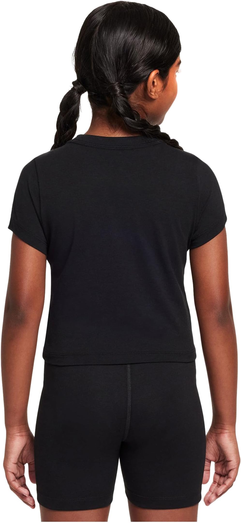 Футболка Nike Kids Sportswear Cropped T-shirt, черный — фото 2