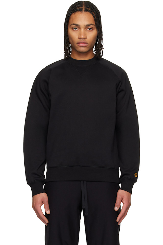 

Carhartt Work In Progress Черная толстовка с надписью «Chase»