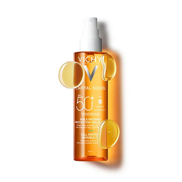 Невидимое солнцезащитное масло Capital Soleil Spf50+ Vichy, 200 ml — фото 2
