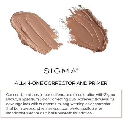 Sigma Beauty Spectrum Color-Correcting Duo - Цветокорректирующий крем для маскировки и грунтовки кожи - Набор для макияжа 2в1 для всех типов кожи (от средней до темной) — фото 2