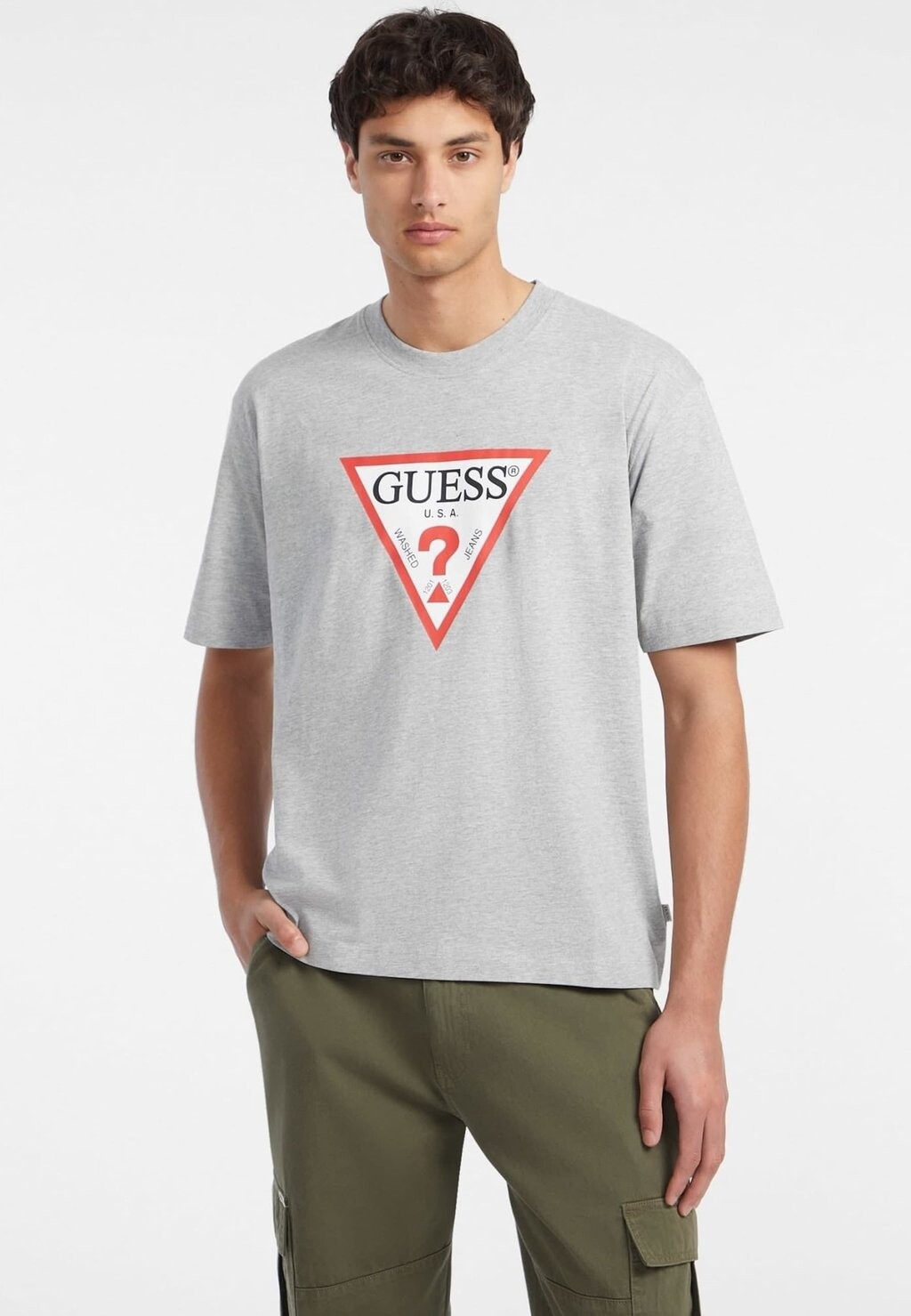 

Футболка с принтом Iconic Guess, серый