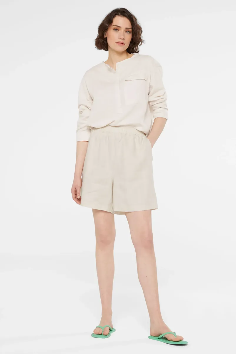 

SENSES.THE LABEL Шорты из льна Senses.The Lable, цвет Summer Sand