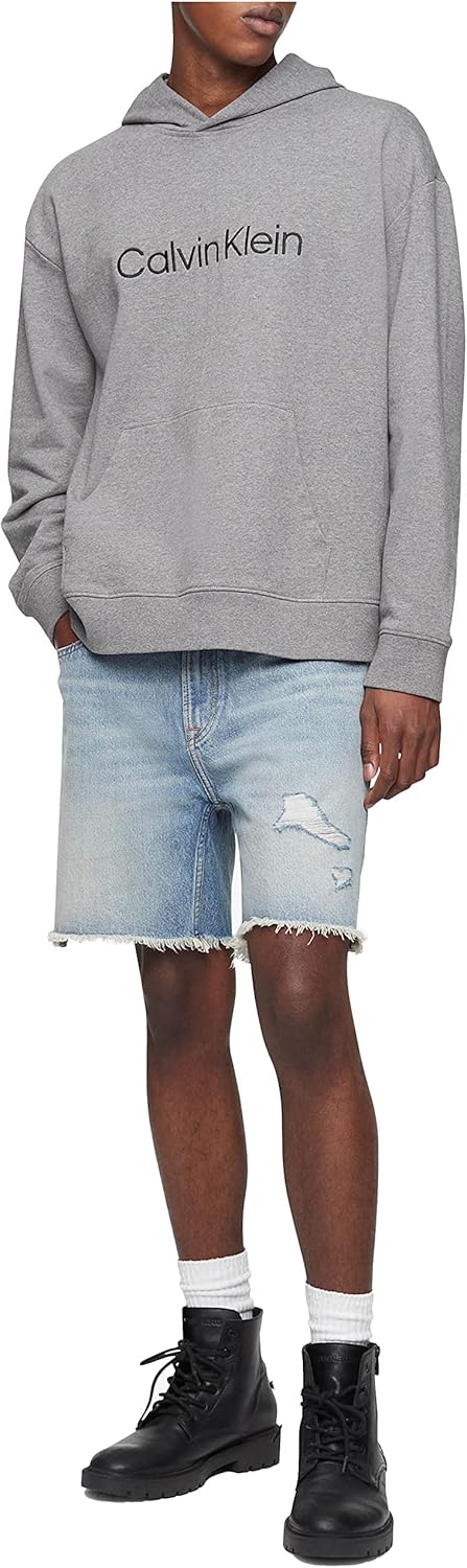 

Мужская толстовка Calvin Klein с логотипом, свободного кроя, из французского трикотажа, Medium Grey Heather