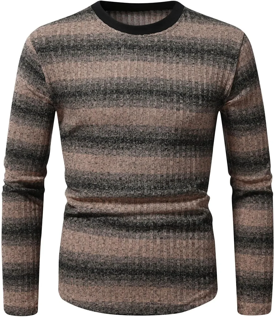 

Мужской свитер Slim Fit в полоску с длинными рукавами NATHGAM