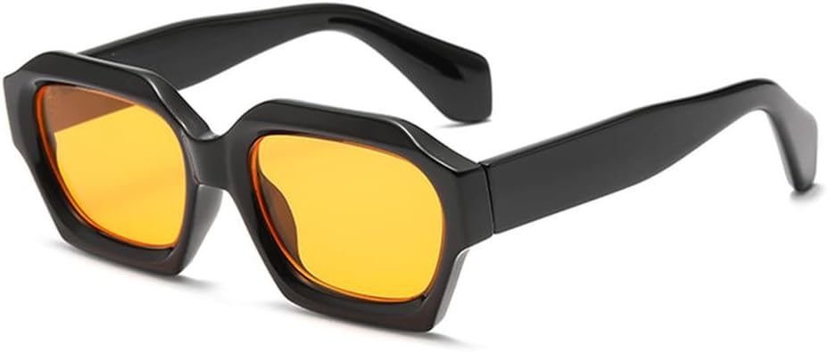 

Модные солнцезащитные очки для женщин, черная оправа, персонализированные, в стиле панк, модные солнцезащитные очки с защитой от УФ-излучения UV400 MTZJH, Black Orange