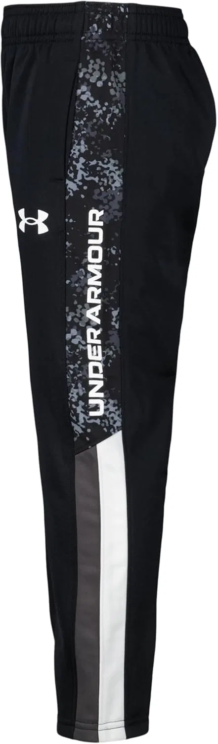 Детские спортивные штаны Under Armour Brawler Warm-up, быстросохнущие и влагоотводящие, свободного кроя, Black Print — фото 2