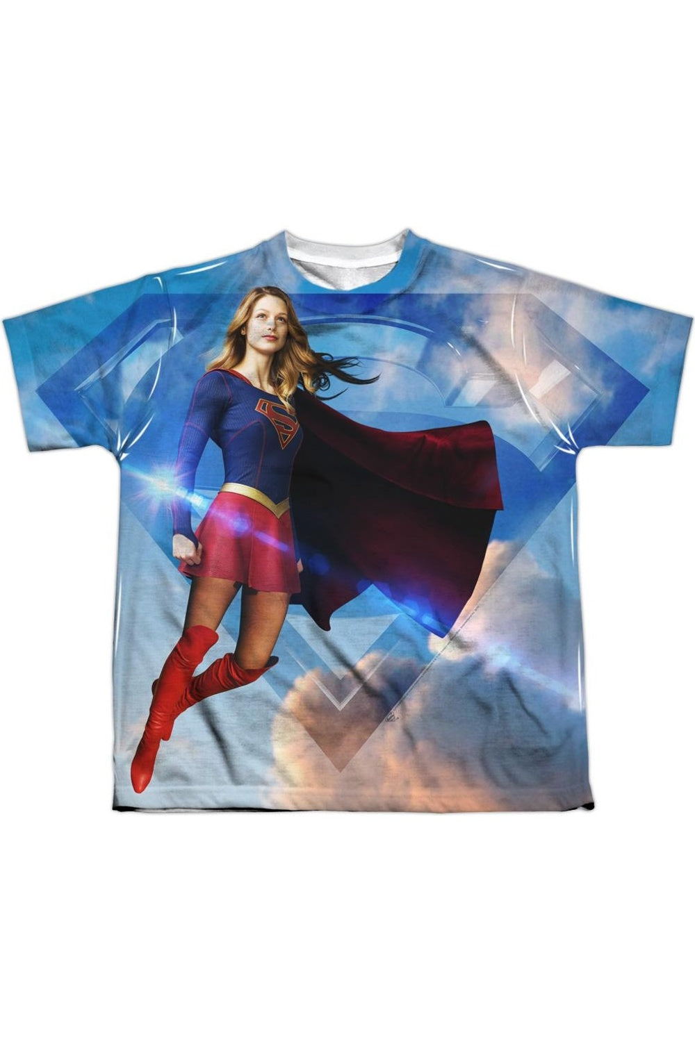 

Футболка с коротким рукавом для девочек Supergirl Up In The Sky Gildan, белый