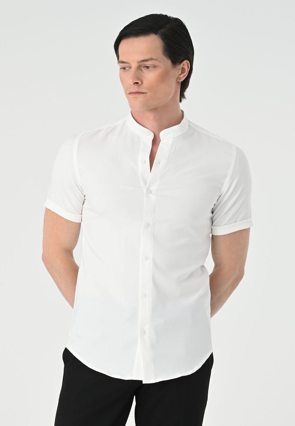 

Рубашка MANDARIN COLLAR SHORT SLEEVE Antioch, белый
