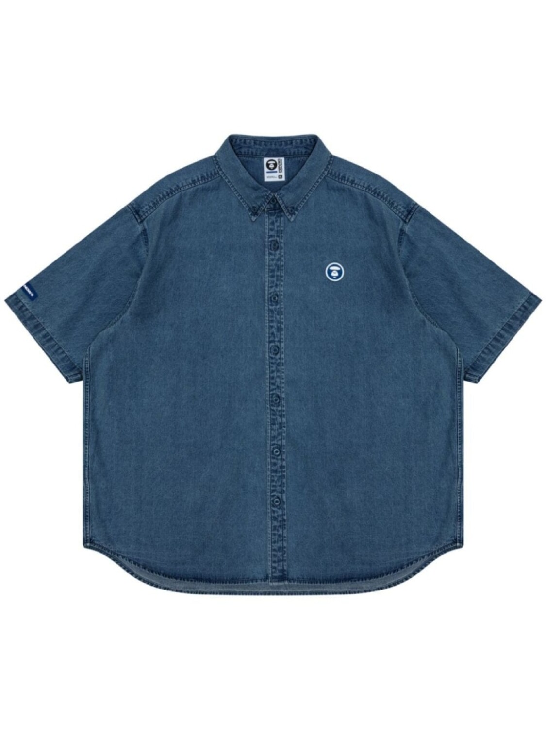 

Джинсовая рубашка с логотипом AAPE BY *A BATHING APE, синий