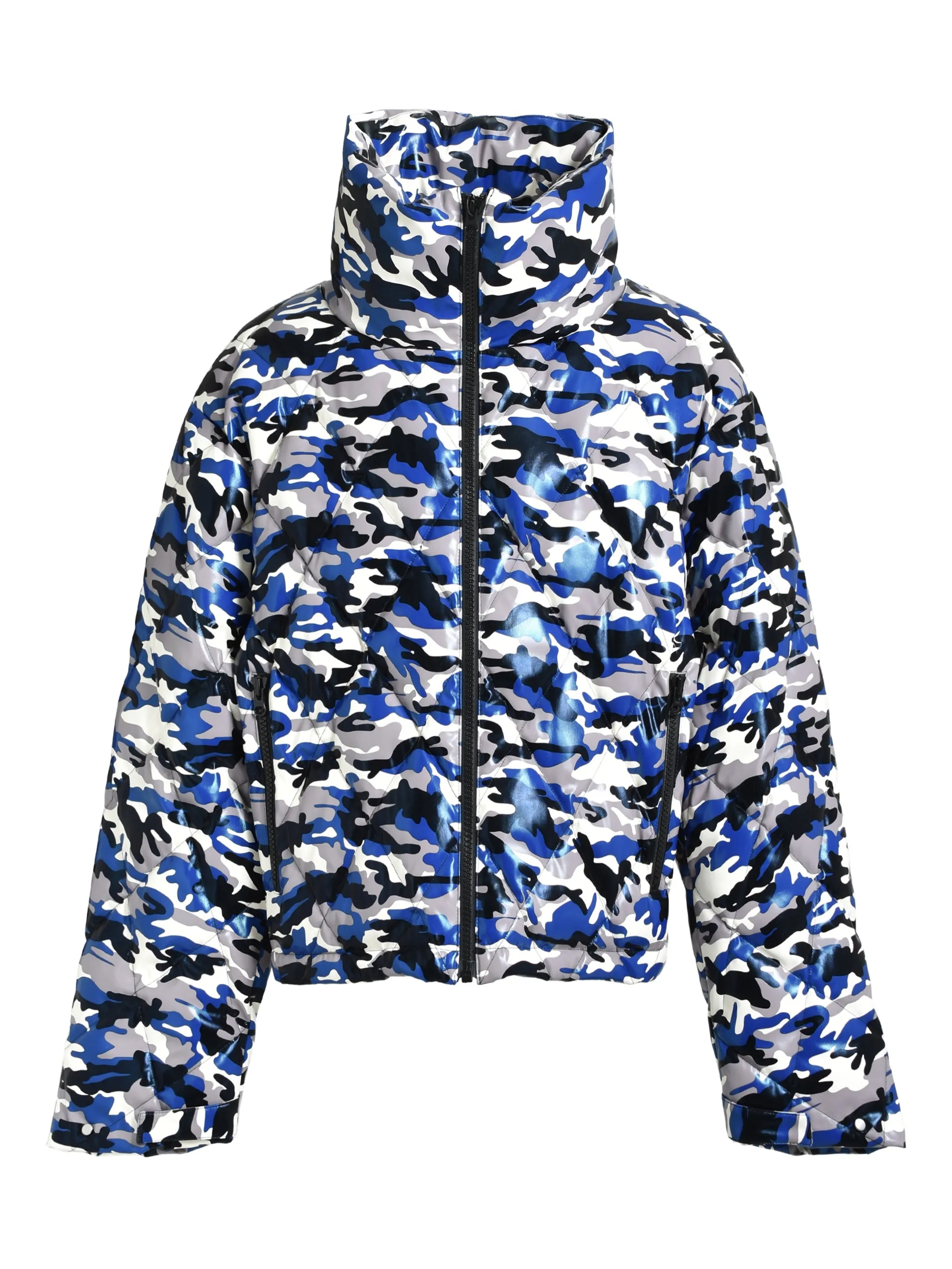 

Пуховик с камуфляжным принтом Breath, синий