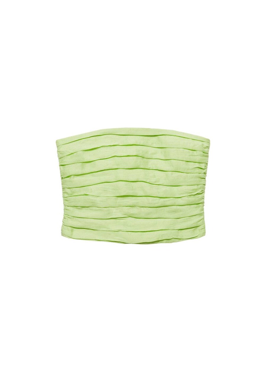 

Укороченный топ MANGO Top Lime, цвет limone