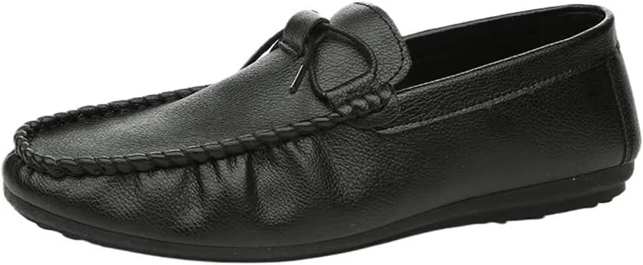 Лоферы мужские из эко-кожи, Loafers Slip On Black DHFIRUFSHLO