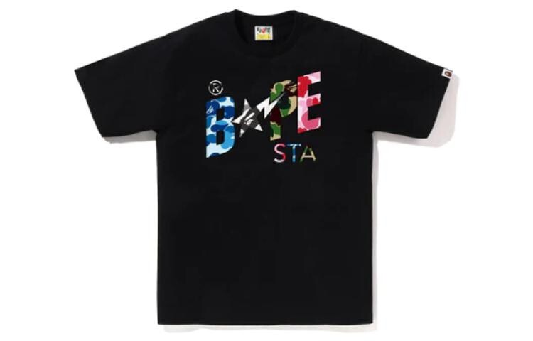 

Футболка BAPE ABC Camo Crazy Bape Sta Logo A Bathing Ape, черный