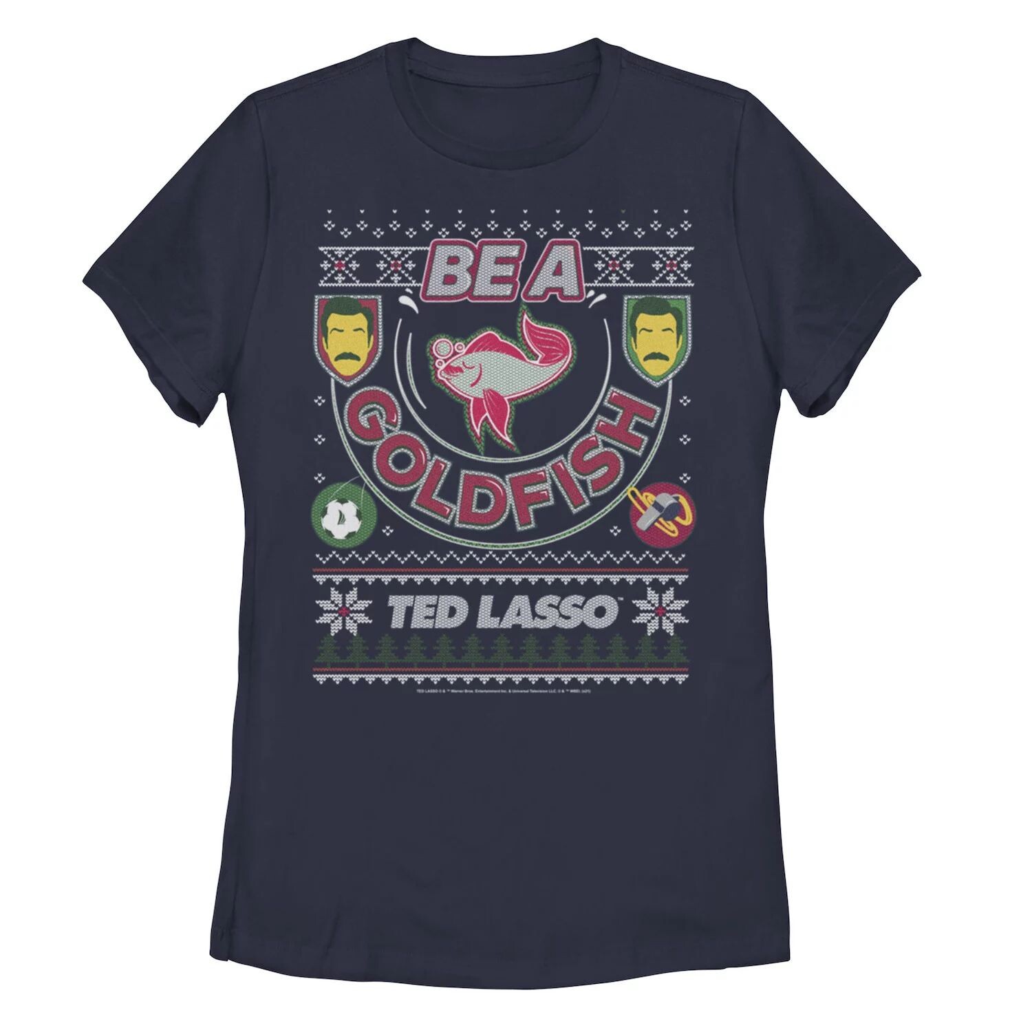 

Детская футболка с рождественским рисунком Ted Lasso Be a Goldfish Sweater Licensed Character