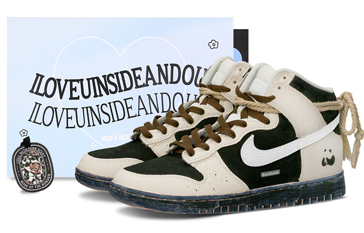 

Кроссовки Nike Dunk Skateboard Shoes Men High-Top Black White