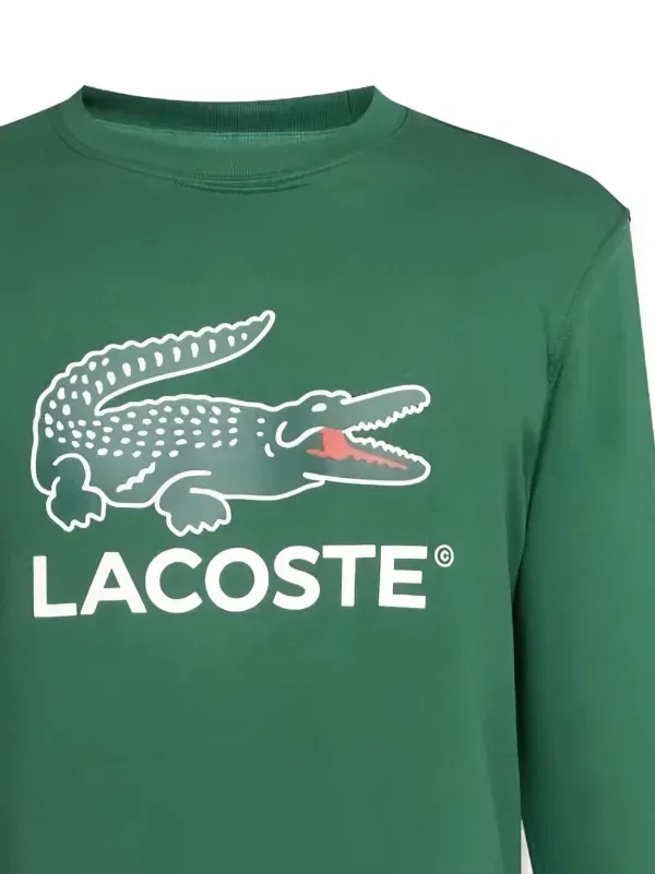Толстовка с круглым вырезом и логотипом Lacoste, зеленый — фото 2