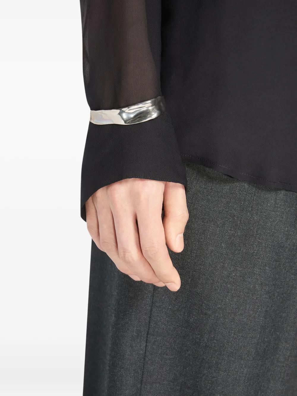 

Кованый браслет DRIES VAN NOTEN, серебяный