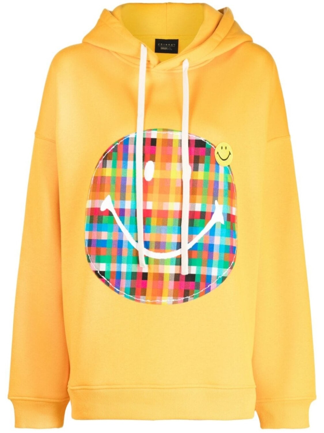 

Joshua Sanders худи из джерси с принтом Plaid Smiley, желтый
