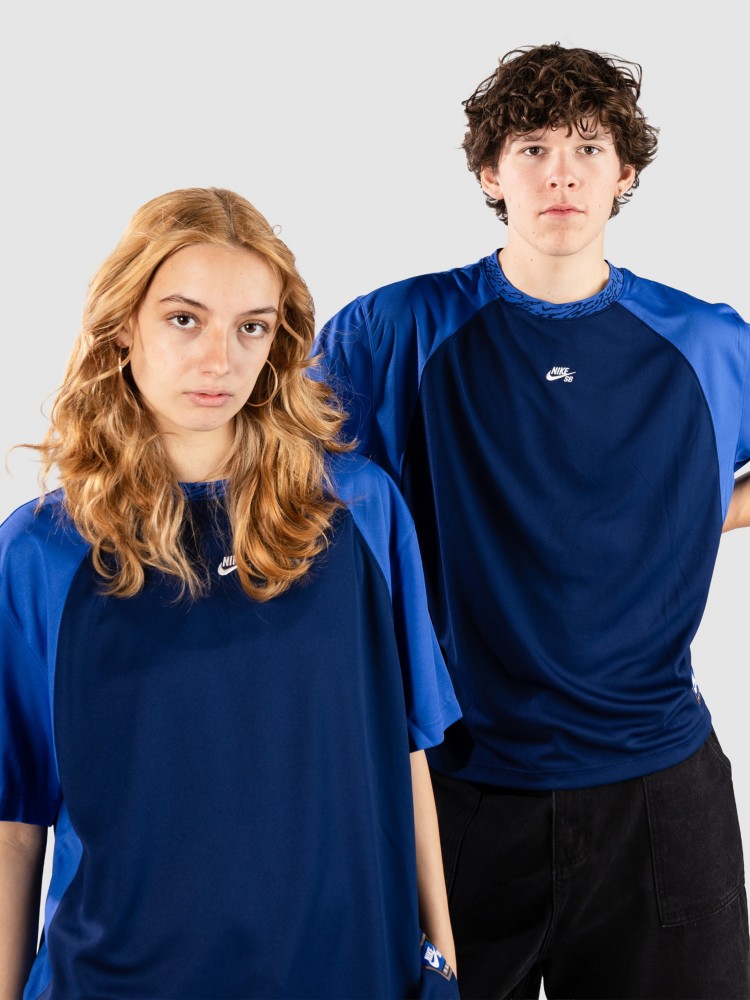 Футболка Nike SB Df Knit Jrsy T-Shirt, blue void/game royal/whit — фото 3