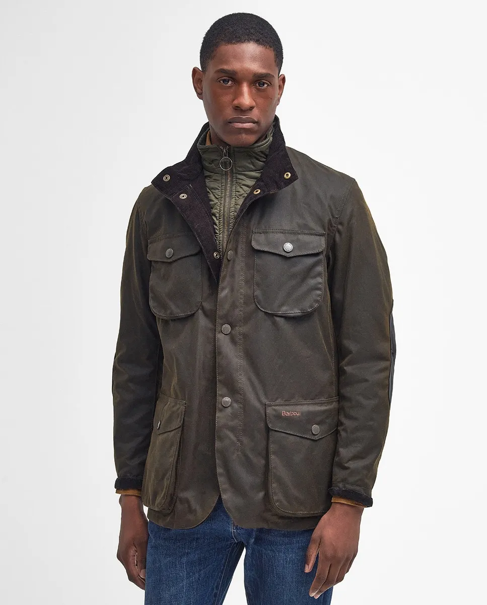 

Мужская куртка с карманами и высоким воротником Barbour, темно-зеленый
