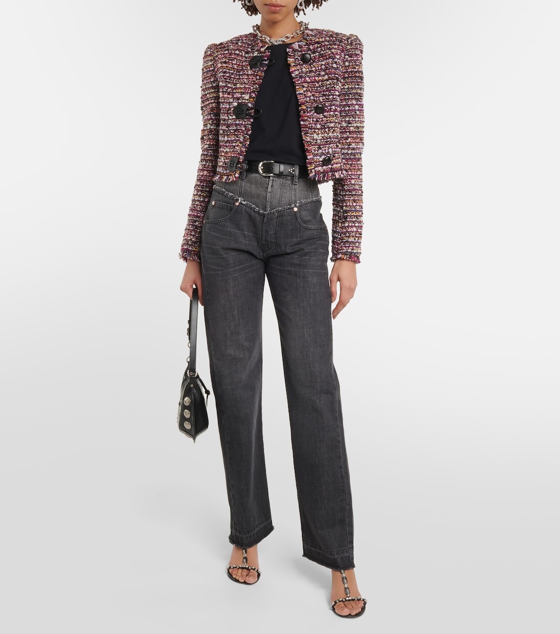 Укороченная куртка gradilia из смесовой шерсти Isabel Marant, фиолетовый — фото 2