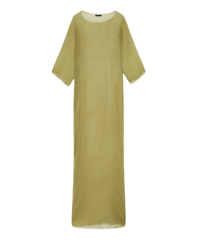 

Шелковое длинное платье фисташкового цвета Cortana, зеленый