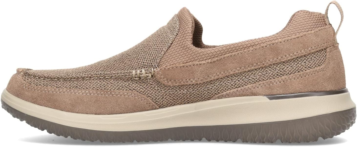 Мокасины Skechers Del Array для мужчин, без шнурков, Ltbr — фото 4