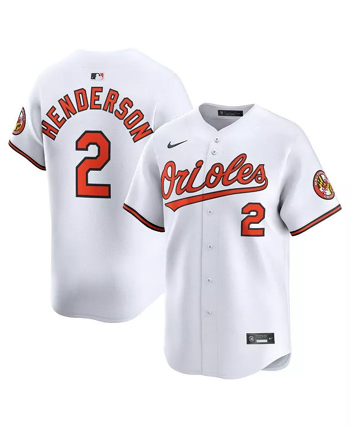 

Мужская белая лимитированная игровая футболка Baltimore Orioles Ганнара Хендерсона Nike