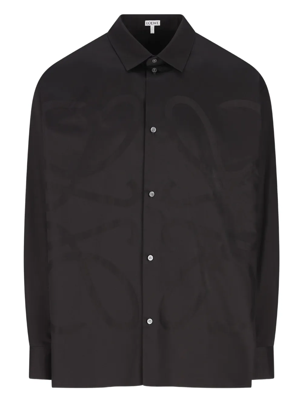 

Рубашка с тисненным логотипом LOEWE, черный