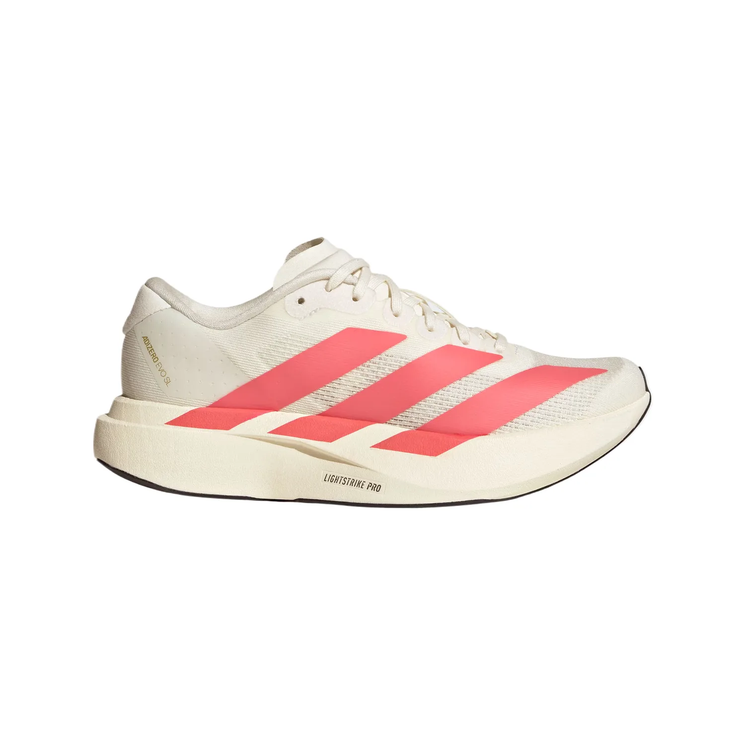 Adizero Evo SL Fabric Cushioning Low top детские кроссовки для бега Unisex Adidas, jade белый/soft светло-scarlet — фото 3