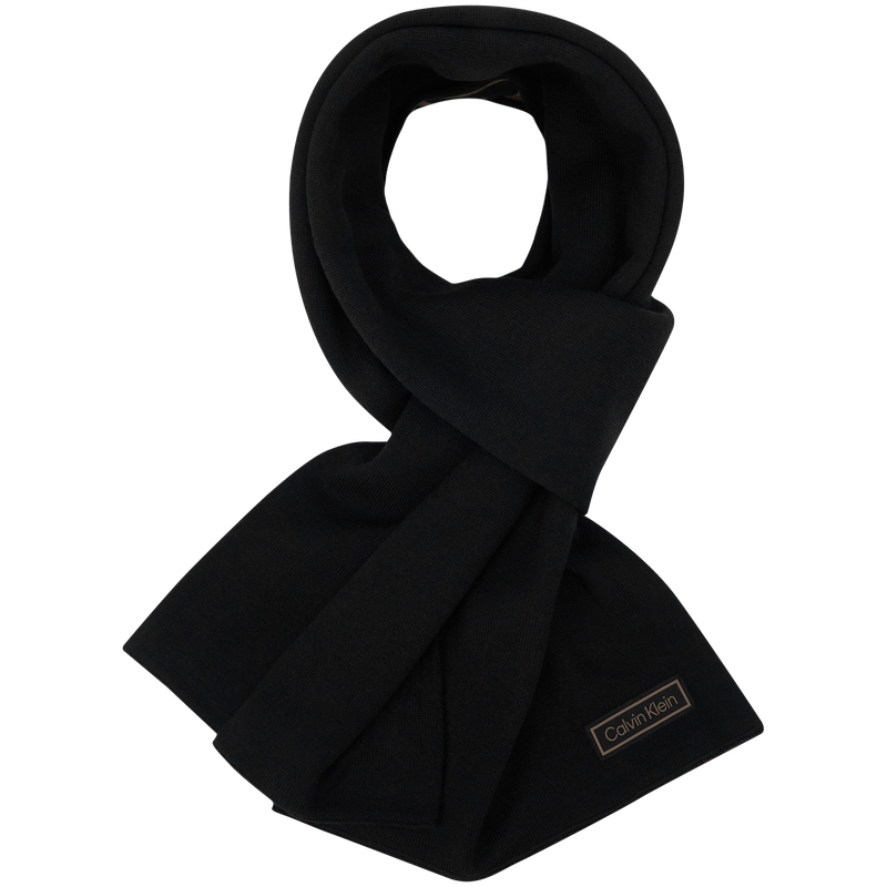 

Calvin Klein Мужской шерстяной вязаный шарф космический черный, UB1-Space Black