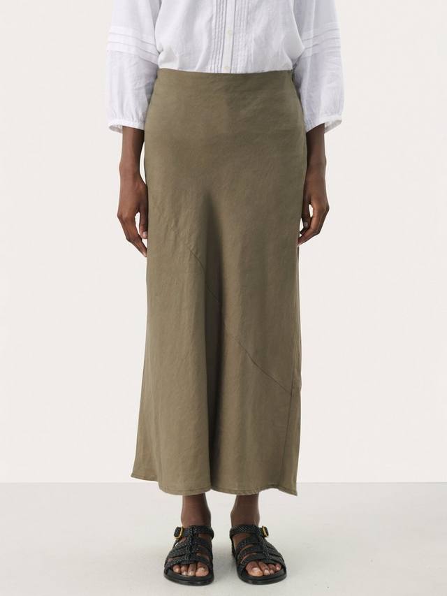 

Нита лен с блендом косая кройка макси-юбка Part Two, Kalamata