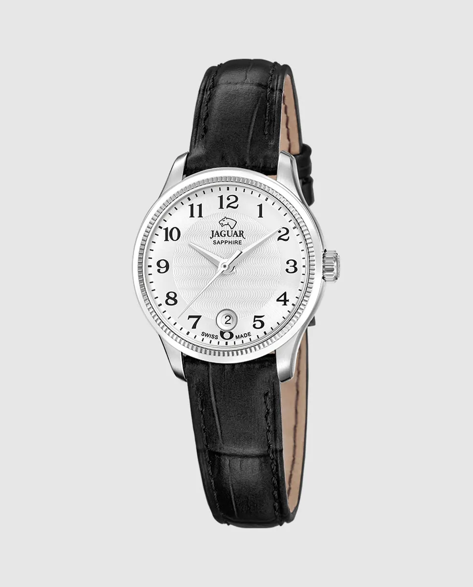 

J1046/1 Женские часы Acamar из черной кожи Jaguar, черный