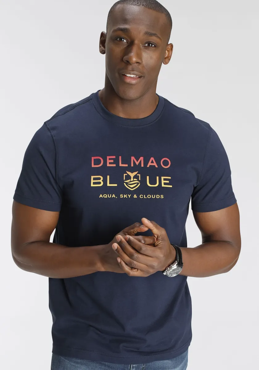 

Футболка DELMAO, с модным принтом на груди - НОВЫЙ БРЕНД!, цвет морской волны