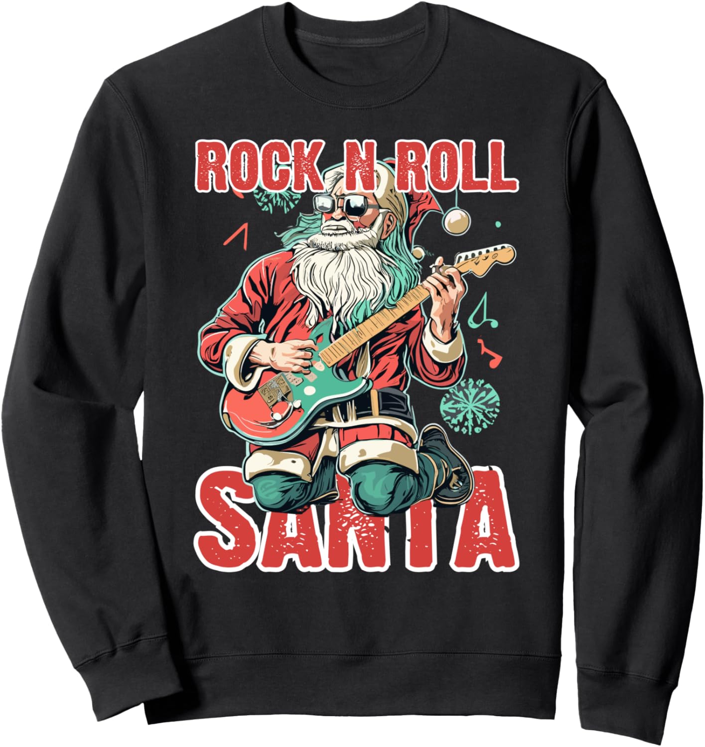 

Рождественская толстовка с изображением Санта-Клауса в стиле рок-н-ролла, играющего на гитаре Rock N Roll Christmas Gifts, черный