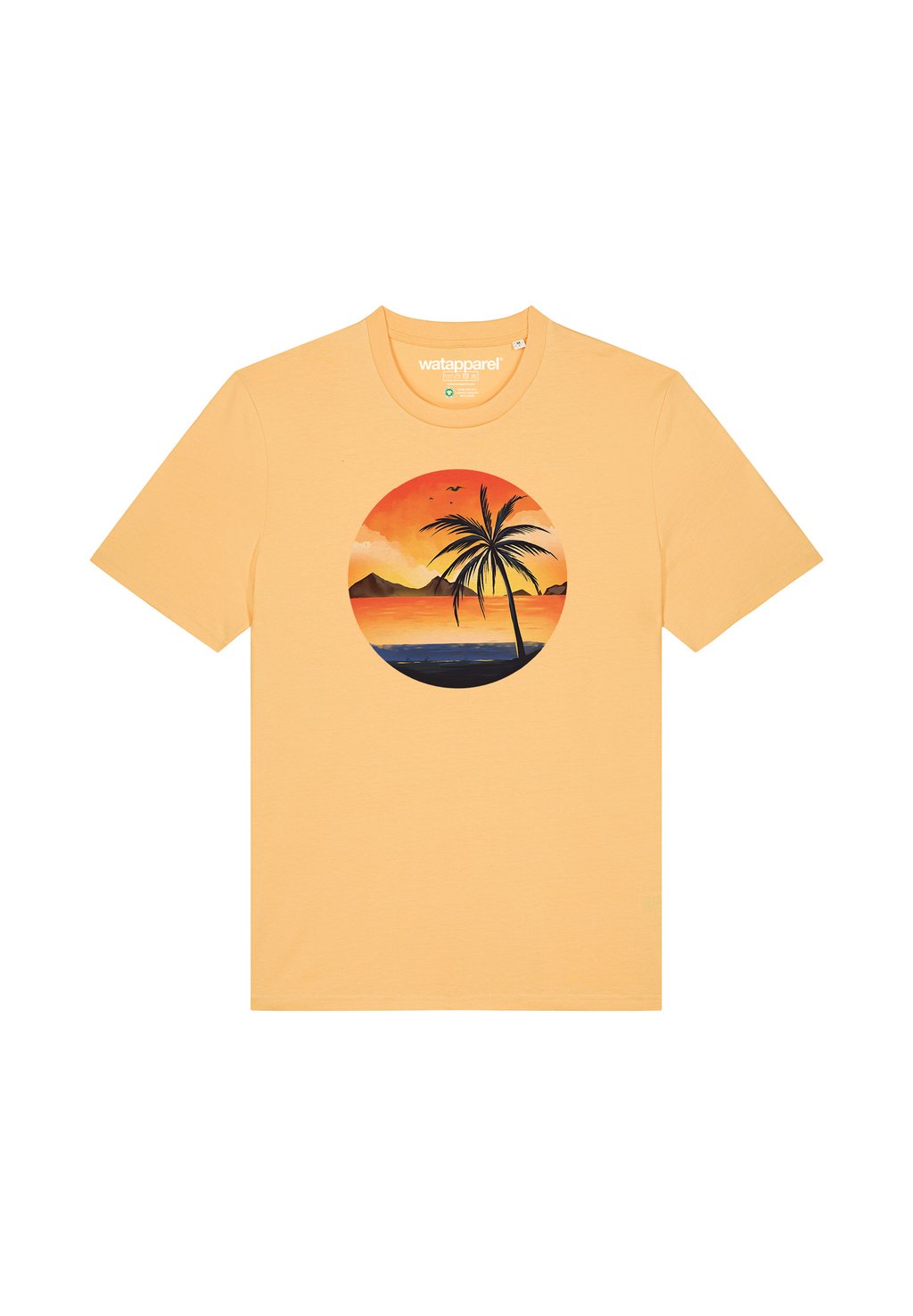 

Футболка с принтом SUNSET ON PALM watapparel, желтый