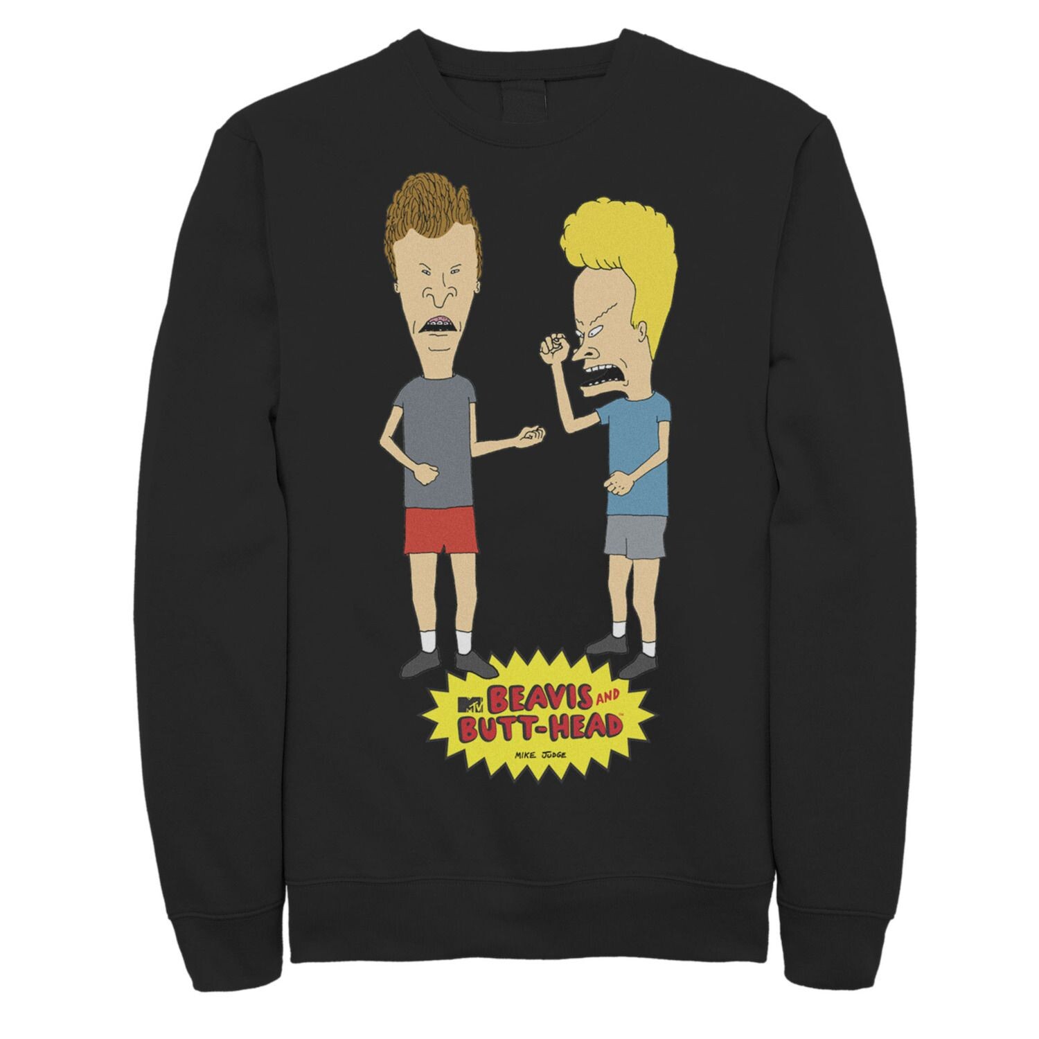 

Мужской свитшот с портретом и логотипом Beavis And Butthead Breaking The Law Licensed Character