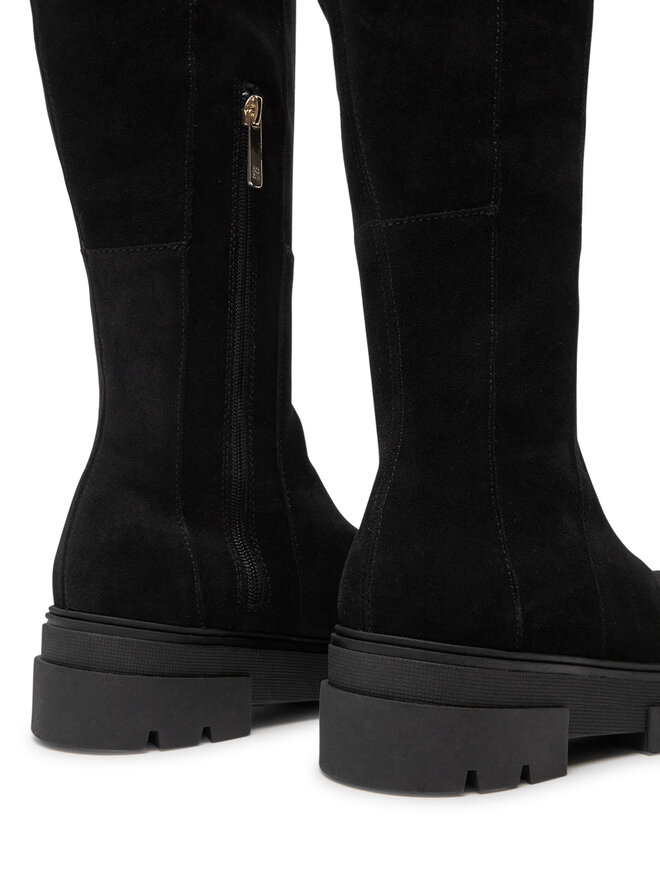 Сапоги Tommy Hilfiger Suede Over-The-Knee Boot FW0FW08159, черный — фото 4