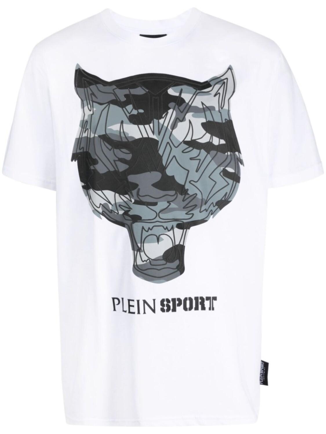 

Plein Sport футболка с логотипом, белый