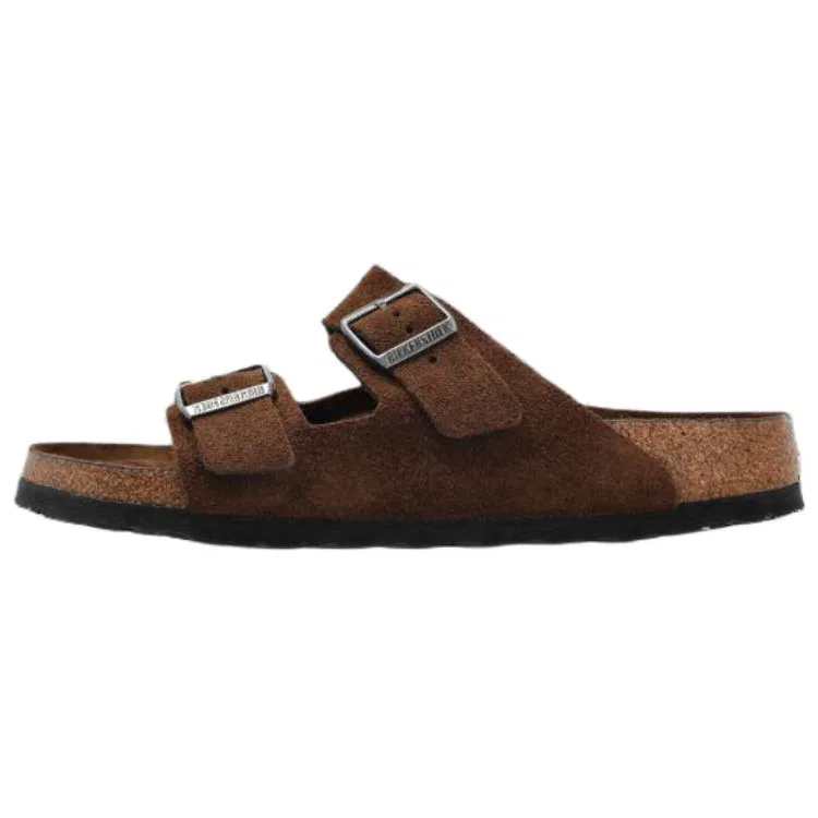 Сандалии замшевые Arizona Birkenstock umber